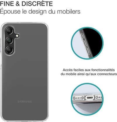 Bigben Connected, Hoesje geschikt voor Galaxy A16 4G / 5G - Flexibel SiliSoft Anti-Vergeling, Transparant