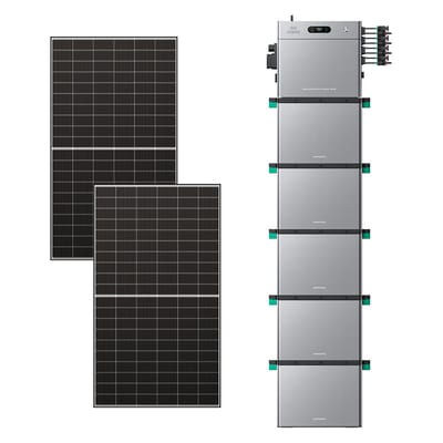 Zendure SolarFlow 2400 Pro - SolarFlow 2400 Pro (2.4 kWh) / 5*AB3000L (14.40 kWh) / 2*515W Bifacial Panel  (1300Wp Max)