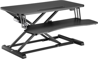 Bureau Opzetstuk - Werkplek Verhoger - Ergonomisch Werken - Elektrisch Verstelbaar - 80x61.5x48 cm - Zwart