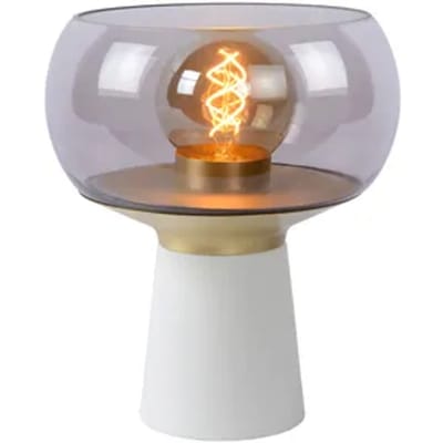 Lucide Tafellamp Farris - Wit Fumé Glas - E27 - 25w