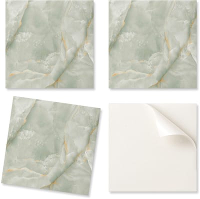 Kant-en-klare vinyltegels met decoratieve print, natuurmarmerpatroon, 20x20x20 cm