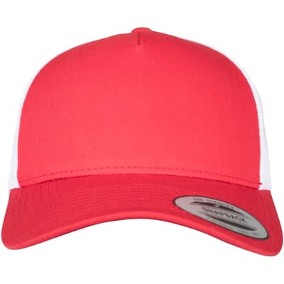 Flexfit - 5Panel Retro Trucker 2Tone Cap red/wht one size Trucker pet - Rood
