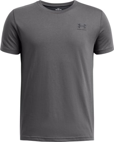 Under Armour UA B SPORTSTYLE LC SS Unisex Sportshirt - Grijs - Zwart
