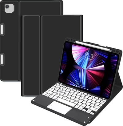Peachy Keyboard bookcase hoes geschikt voor iPad Pro 11 inch (2018 2020 2021 2022) & iPad Air 4 en 5