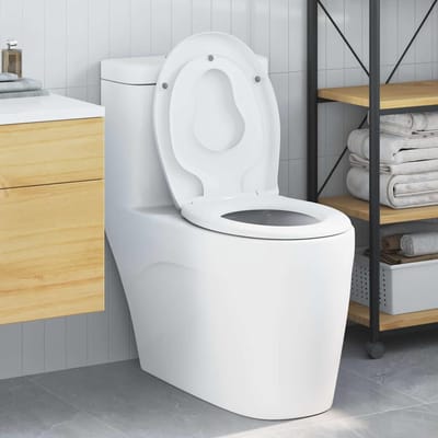 vidaXL - Toiletbril - Wit - 47 - x - 37 - x - 4 - cm - Duroplast