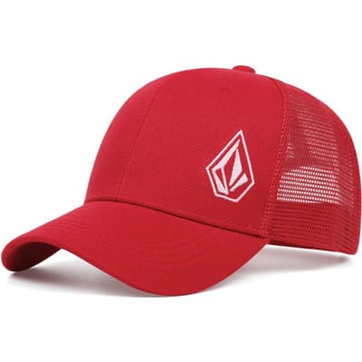 Casquette Minimaliste en Maille Nouvelle Casquette Hip Hop Street Brodé de Diamants Casquette de Skateboard Chapeau d'extérieur Pare-soleil Casquette de Baseball red