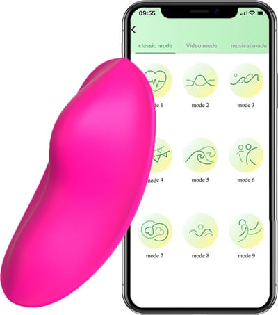 Cupitoys® Draagbare vibrator met app - Roze - 9 standen - Vibrators voor vrouwen en mannen - Sex toys voor vrouwen en mannen