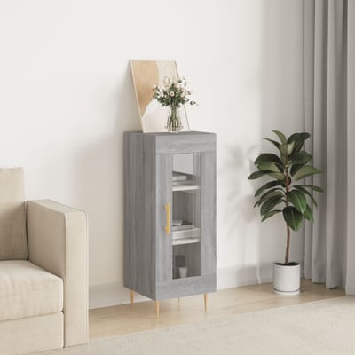 vidaXL - Dressoir - 34,5x34x90 - cm - bewerkt - hout - grijs - sonoma - eikenkleurig