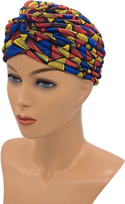 Johnson Headwear - Chemo Muts Dames - Geel / Oranje / Blauw - Chemo Muts - Chemo Cap - Muts - Cap - Hoofddeksel