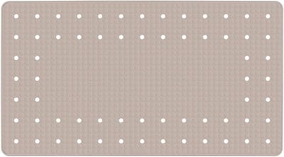 Anti-slip Badmat Taupe - Natuurlijk Rubber met Zuignappen, 39 x 69 cm