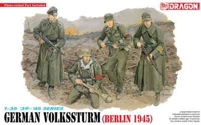 Dragon Modelbouwpakket Militaire voertuigen - 6020 Duitse WWII Volkssturm - Berlijn 1945 - Inclusief Geëtste Onderdelen - 4 Figuren Plastic - 1:35 - Modelbouw