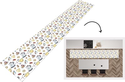 Keukenloper - Loper keuken - Patronen - Thee - Taart - High tea - 300x50 cm - Keukenloper vinyl