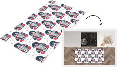 Keukenloper - Loper keuken - Accordeon - Pinguïn - Patronen - 120x60 cm - Keukenloper vinyl