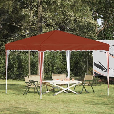vidaXL - Pop-up - Feesttent - 288 - x - 288 - x - 245 - cm - Terracotta - Oxford - Stof