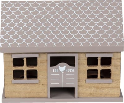 Clayre & Eef Eierkastje Huis 23x13x18 cm Bruin Hout