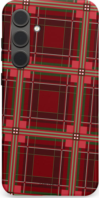 Casetastic Hoesje Geschikt voor Samsung S24 Plus - Stijlvolle Beschermende Duo-layer Case - Schots Ruit Rood - Tartan Royal Stewart Plaid