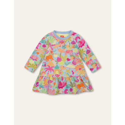 Oilily Daffy Jurk- maat104/4yr Blauw Fog