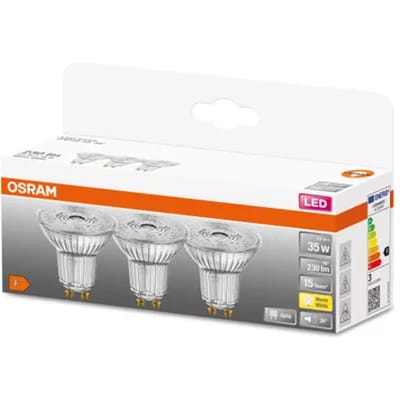 OSRAM LED lamp - Spot GU10 - 2,6W - 230 lumen - warm wit - niet dimbaar - 3 stuks