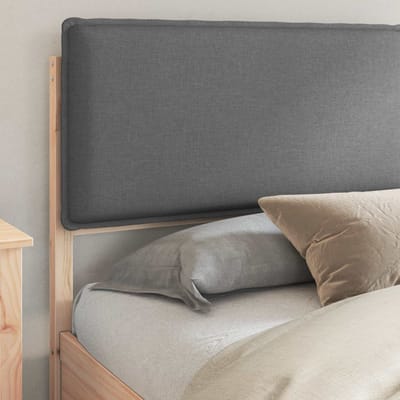 vidaXL - Bedframe - met - Gevoerde - Hoofdbord - Donkergrijs - 200 - x - 200 - cm