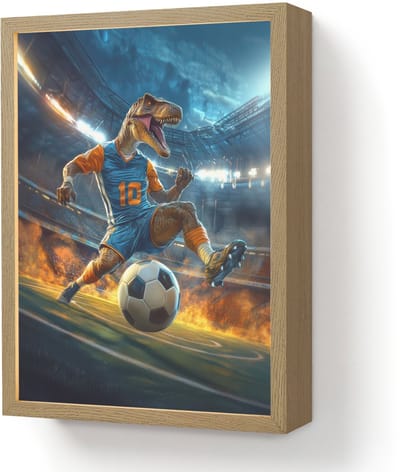 Nachtlampje 30x40 cm - Kinder lamp - T-Rex - Voetbal - Stadion - Tafellamp kinderkamer draadloos - Slaapkamer lampje - Bedlamp kinderen - Kinderlampje - Wandlamp babykamer - Nachtlampjes
