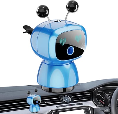 Auto Luchtverfrisser - Ventilatie Clip - Comfortabele Autoritten - Robot Design - 65 x 65 x 135 cm - Grijs