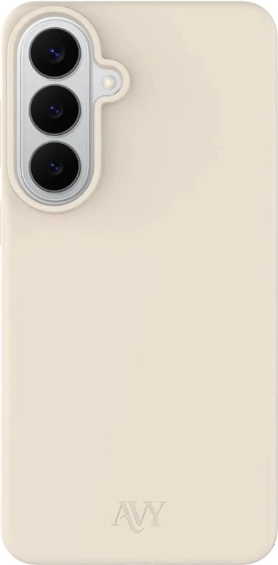 AVY Hoesje geschikt voor Samsung Galaxy S26 Plus | Compatibel met MagSafe | Back Cover | Liquid Silicone | Comfortabel in de Hand | Beige