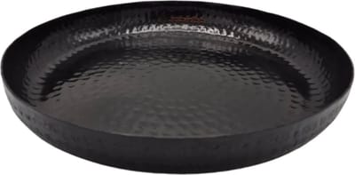Deco4yourhome® - Dienblad - Rond - Zwart - Bewerkt - Black - 39cm