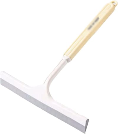 Kunststof Rakel - Glaswisser Deurreiniger - Ramen Schoonmaken - Zacht Rubber - 25 cm - Geel