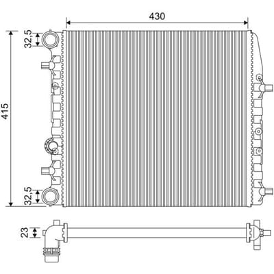 Radiator, motorkoeling VALEO 733062