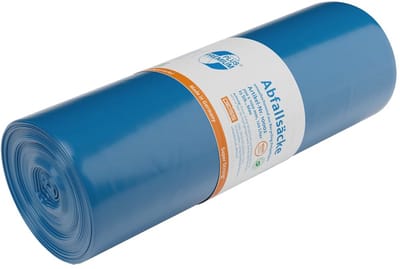SnelShoppen - Extra Sterke Afvalzakken 120L - 25 Stuks - Blauw, LDPE Materiaal - Ideaal voor Bedrijf, Horeca, Schoonmaak en Professioneel Gebruik