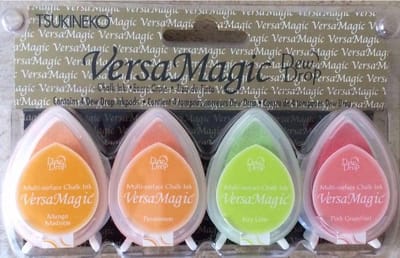VersaMagic Dew Drop Fruit Cocktail - 4 dewdrops inktkussens - mango madness, persimmon, keylime, pink grapefruit