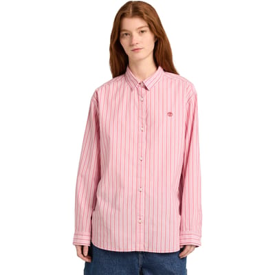 Timberland Popeline Stripe Long-sleeve Shirt Medium Red Taglia: XXL | Magliette intime Outlet | Donna | Rosso