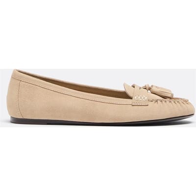 Stradivarius Leren mocassins met kwastjes  BEIGE 35