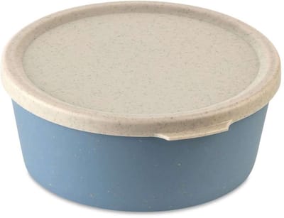 Kom, Schaal met Deksel, 0.4 L, Natuur Bloemen Blauw, Organic Bio-Circular - Koziol | Connect