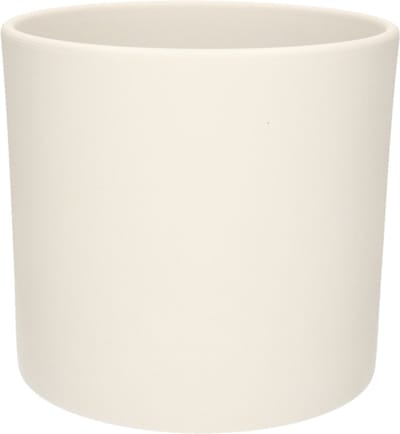 Mica Decorations Bloem/planten pot - mat wit - keramiek - H21.5 x D23 cm - plantenpotten
