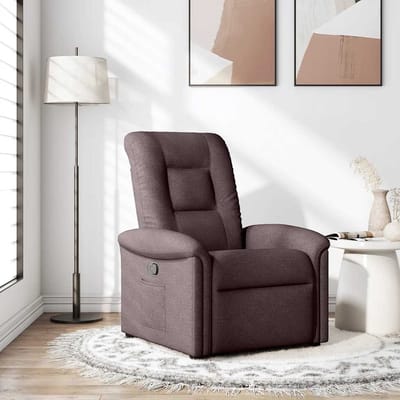 vidaXL - Fauteuil - verstelbaar - stof - donkerbruin
