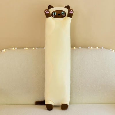 Katteneiland Kussenpop Pluche Speelgoed Lange Kattenpop Slapende Lappenpop Verjaardagscadeau 50cm