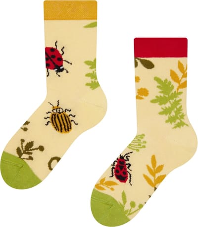 Dedoles Mismatched Kinderen Sokken - Insecten en Wilde blomen - Maat 23-26