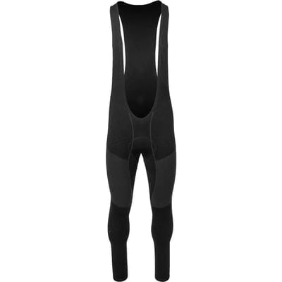 AGU Performance - Bibtight - Fietsbroek met zeem - Heren - Zwart - XL/XXL - Windbestendig - Ademend - Naadloos - Siliconen gripper - Reflecterend