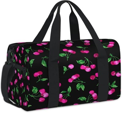 Sport Plunjezak - Weekendtas Reistas - Casual Reizen Gym - Duurzaam Polyester - 45.5 cm - Kersenpatroon