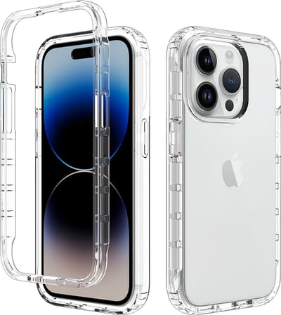 Hoesje geschikt voor iPhone 17 Air - Full body - 2 delig - Shockproof - Siliconen - TPU - Transparant