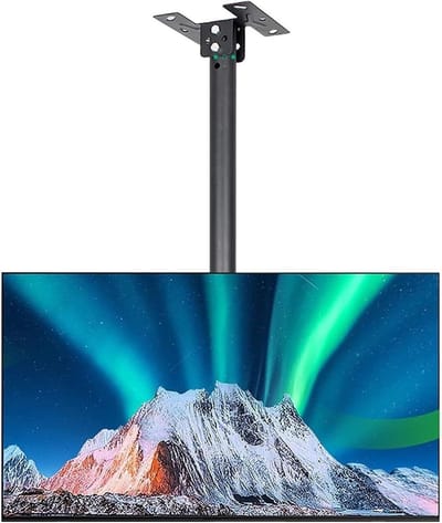 TV-plafondhouder - Draaibare TV-montage - Ruimte Besparen - Verstelbare Hoek - 32 inch - Zwart