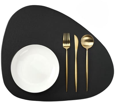 Dailygoods- Placemat - 2-delige set - Afwasbaar - Antislip - Waterdicht - Kunstleer - Hittebestendig - 45,5 x 36,5 cm - Tafelmat