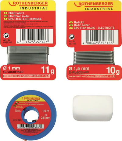 Rothenberger Soldeertin Set - Elektronica / Radio Soldeer - 4-delig