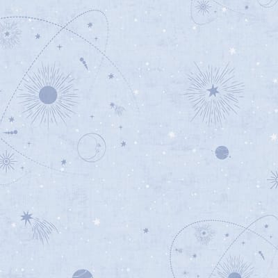 Kinderbehang Profhome 771312-GU vliesbehang glad met grafisch patroon mat blauw lichtblauw wit 5,33 m2