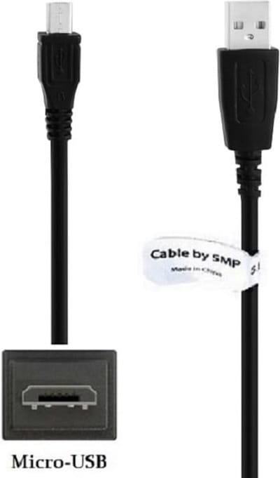 OneOne 0,95m Micro USB kabel. Zwarte laadkabel. Oplaadkabel snoer past op Samsung Galaxy A8 (A810) uit 2016 (niet voor A8s), A9 (A9000) uit 2016 (niet voor A9s), A9 Pro (A9100) uit 2016