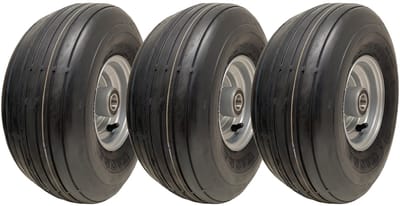 15x6.00-6 grasmaaierwielen met meerdere ribben, 6-laags P508-band, velg, 20 mm lagers (set van 3)