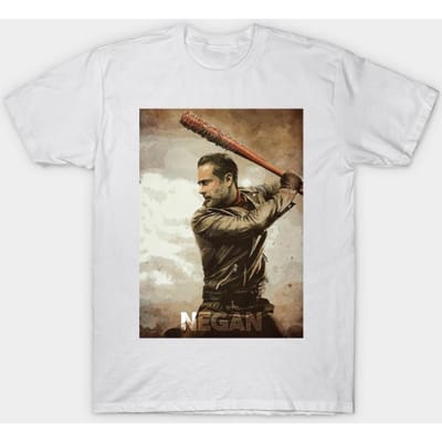 T-shirt femme Negan imprimé Harajuku Kawaii, t-shirt d'été à manches courtes pour femme 4XL blanc