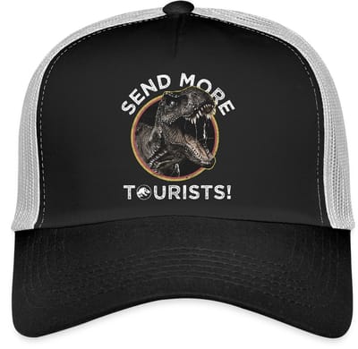 Jurassic Park T-Rex Send More Tourists! Trucker Cap