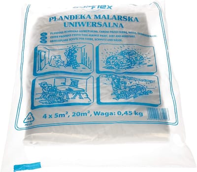 KOTARBAU® Transparante Schilderfolie, 4 x 5m, Dikke Afdekfolie, Afdekfolie Voor Muren En Vloeren, Plastic Folie Voor Schilderen Huis, Folie Afdekking Schilderwerk, Beschermfolie voor Binnen